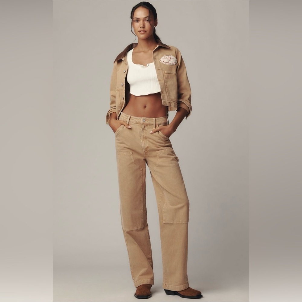 MOTHER Bee’s Knees Stud Finder Wide-Leg Pants Size 28 NWT - Picture 1 of 16
